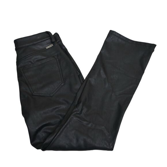 KanCan Womens 1/24 Faux Leather Black Mini Boot Pants/Jeans KC2022BK - Picture 3 of 11